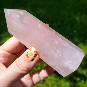 Rose Quartz Crystal Point - 4.5 inch