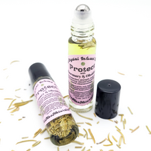 Load image into Gallery viewer, Protect - Herb and Crystal Infused Oil Roller with Rosemary and Obsidian - Rosemary Mint Scent
