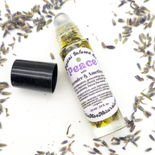 Load image into Gallery viewer, Peace - Herb and Crystal Infused Oil Roller with Lavender and Amethyst - Lavender Scent
