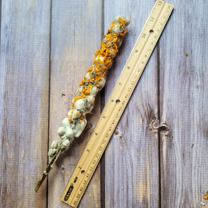 Mullein torch with lavender and marigold