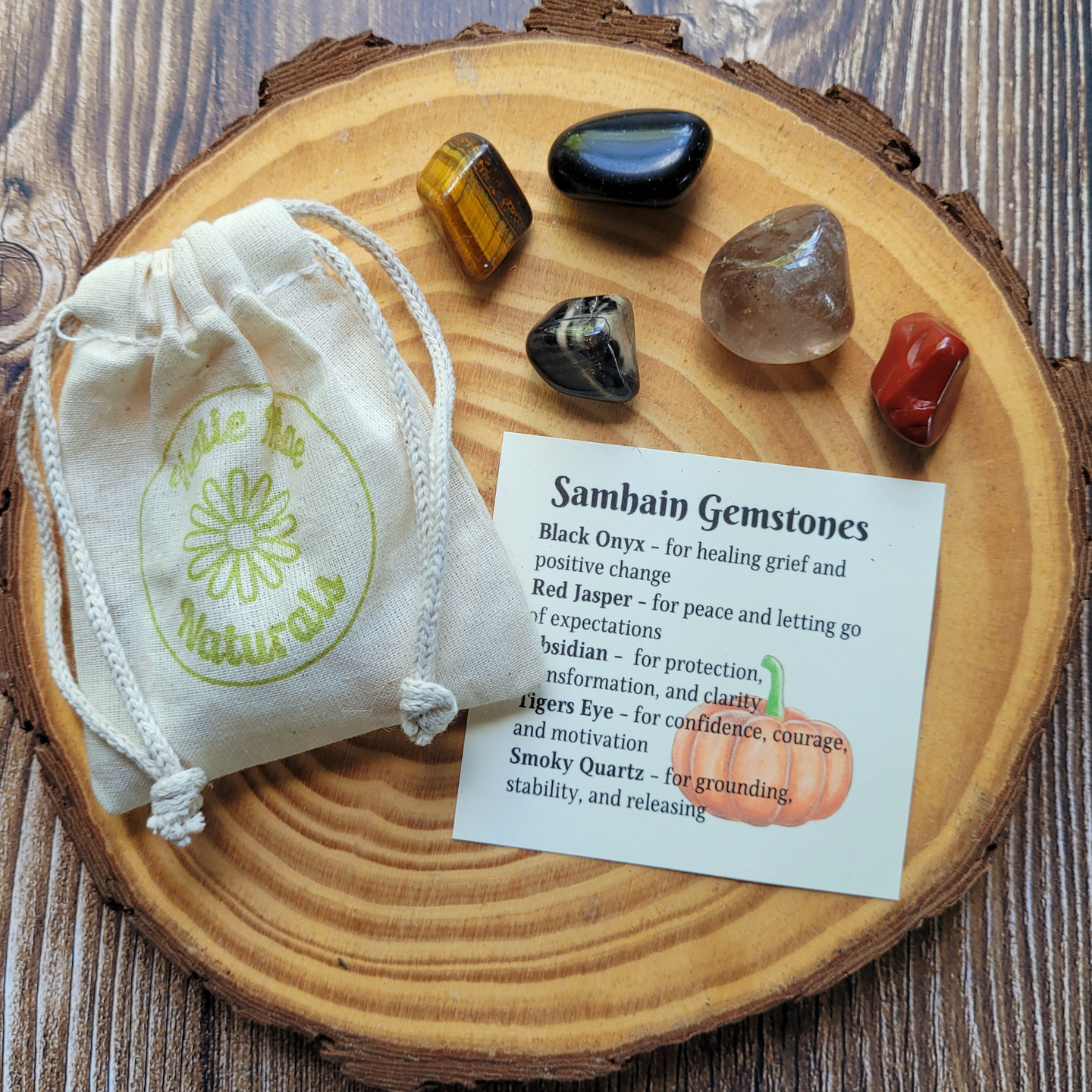 Samhain gemstone set with 5 stones