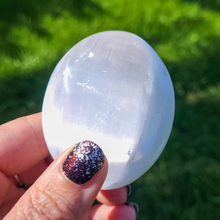 Load image into Gallery viewer, Selenite Palm Stone 2.5 inch - Polished Selenite Crystal
