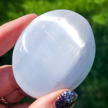 Load image into Gallery viewer, Selenite Palm Stone 2.5 inch - Polished Selenite Crystal
