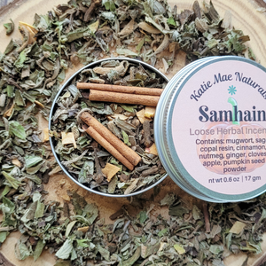 Samhain Herbal Incense Blend - Loose Incense with Herbs and Resins for Samhain