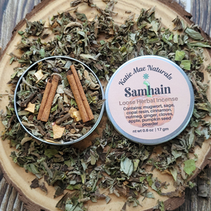 Samhain Herbal Incense Blend - Loose Incense with Herbs and Resins for Samhain