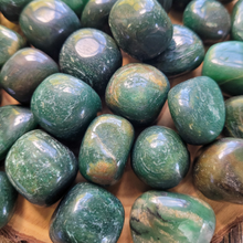 Load image into Gallery viewer, Dark green aventurine tumbled crystals 
