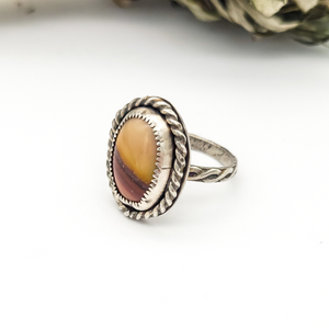 Sterling silver and jasper ring