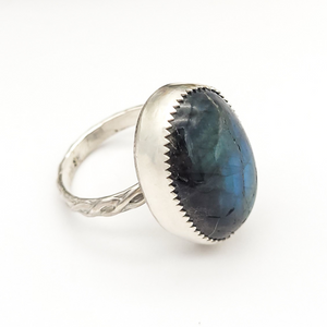 Sterling silver and Labradorite Ring 