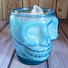 Load image into Gallery viewer, Magic Potion Soy Wax Candle in Blue Skull Jar - 15 oz
