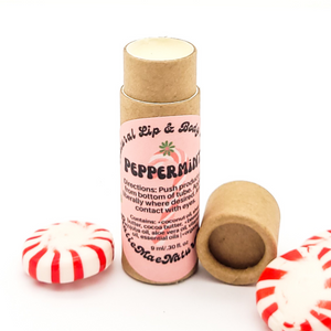 Natural lip balm in paperboard tube