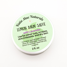Load image into Gallery viewer, Lemon balm herbal salve with lavender 
