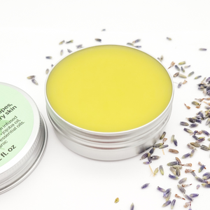 Natural herbal salve with lemon balm and lavender 