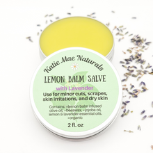 Load image into Gallery viewer, All natural lemon balm herbal salve

