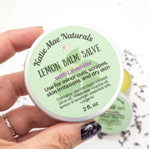 Natural lemon balm herbal salve 