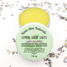 Load image into Gallery viewer, Natural lemon balm herbal salve
