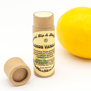 Lemon Vanilla Lip Balm - Zero Waste Lip and Body Balm
