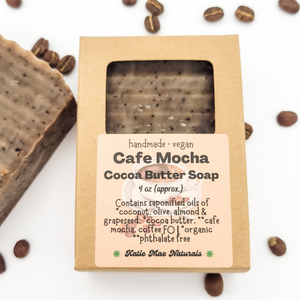 Cafe Mocha Vegan Soap with Cocoa Butter - Coffee Soap