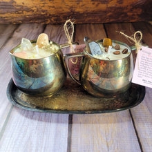 Load image into Gallery viewer, Vintage Cream and Sugar Bowl Candle Set with Tray
