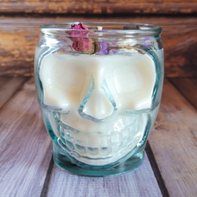 Load image into Gallery viewer, Tricks or Treats Soy Wax Skull Candle - 15 oz
