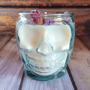 Tricks or Treats Soy Wax Skull Candle - 15 oz