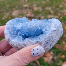 Load image into Gallery viewer, Celestite Druzy Geode Cluster
