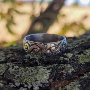 Floral and Vine Sterling Silver Ring