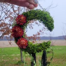 Load image into Gallery viewer, Witches bells crescent moon wreath 
