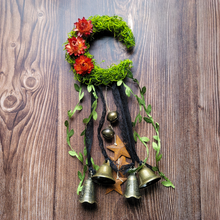Load image into Gallery viewer, Witches Bells Crescent Moon Wreath - Door Chimes
