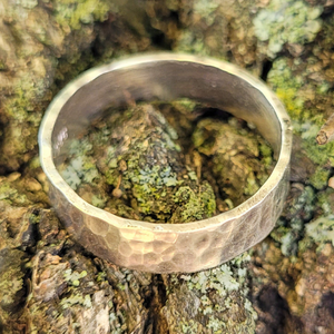 Hammered Sterling Silver Ring - 5mm