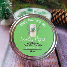 Load image into Gallery viewer, Holiday Thyme Soy Wax Candle - 6 oz
