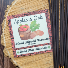 Load image into Gallery viewer, Apples and Oak hand dipped incense sticks
