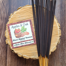 Load image into Gallery viewer, Apples and oak hand dipped incense sticks
