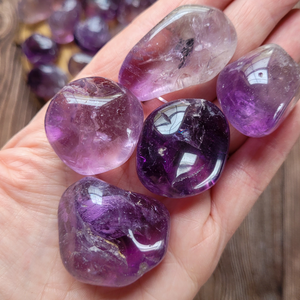 Large Grade A Tumbled Amethyst Crystals - 1-1.5 inch