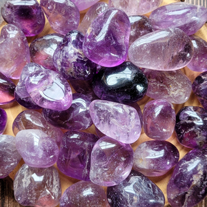 Large Grade A Tumbled Amethyst Crystals - 1-1.5 inch