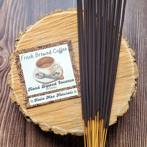 Coffee scented hand dipped incense sticks 