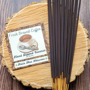 Phthalate free Coffee scented hand dipped incense sticks 