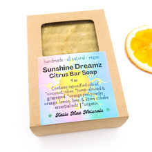Load image into Gallery viewer, Vegan citrus scented bar soap
