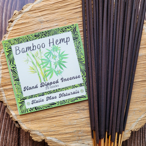 Bamboo hemp hand dipped incense sticks 