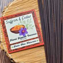 Load image into Gallery viewer, Saffron and cedar phthalate free incense sticks
