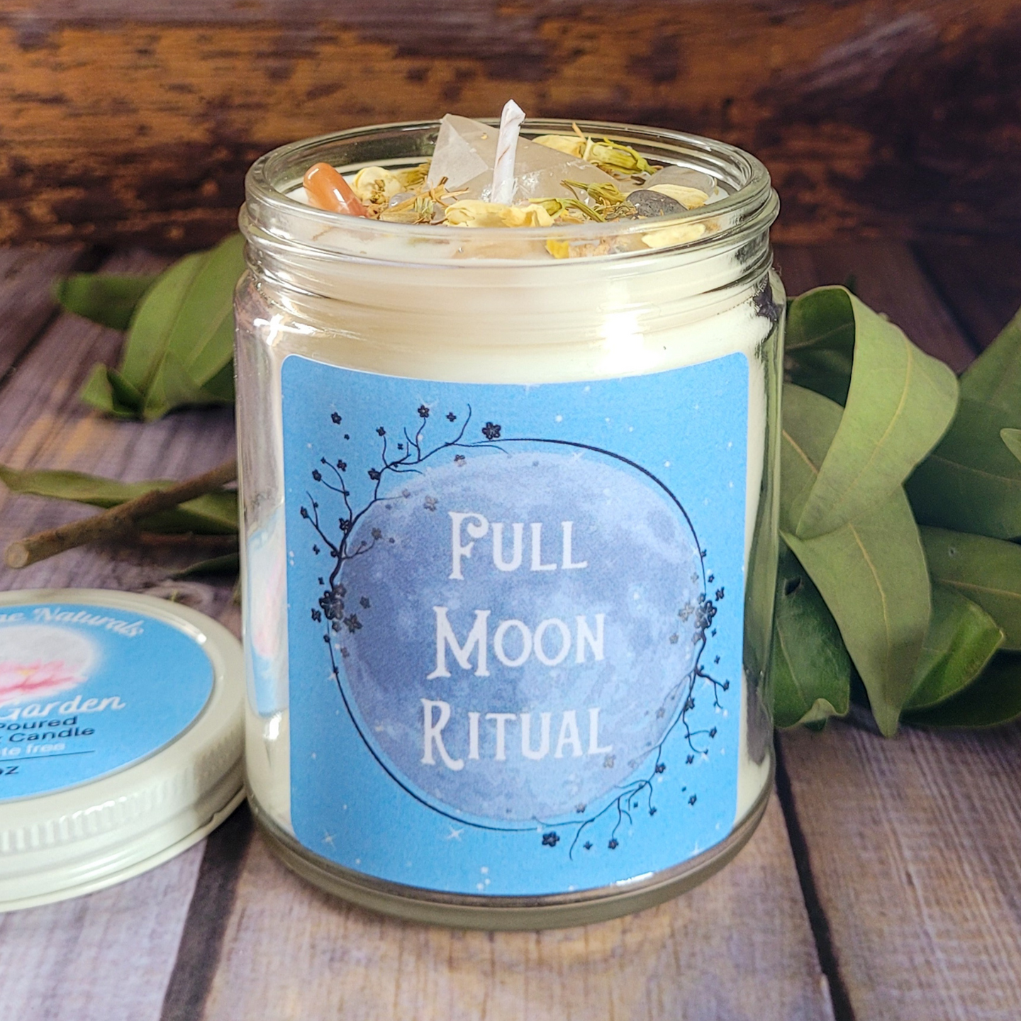 Full moon ritual candle