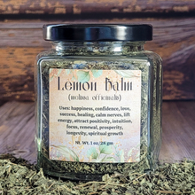 Load image into Gallery viewer, Organic Lemon Balm - Dried Lemon Balm Apothecary Herb Jar
