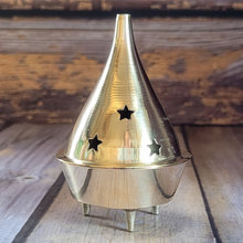 Load image into Gallery viewer, Solid Brass Charcoal Incense Burner - Cone Incense Burner
