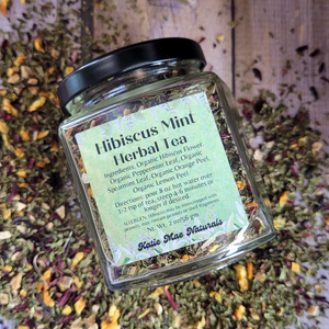 Organic Hibiscus Mint Herbal Tea - Loose Leaf Tea Blend