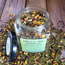 Load image into Gallery viewer, Organic Hibiscus Mint Herbal Tea - Loose Leaf Tea Blend
