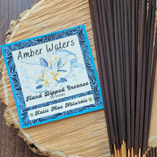 Load image into Gallery viewer, Amber waters hand dipped incense sticks 
