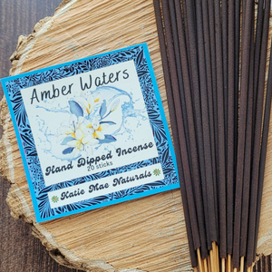 Amber waters hand dipped incense sticks 