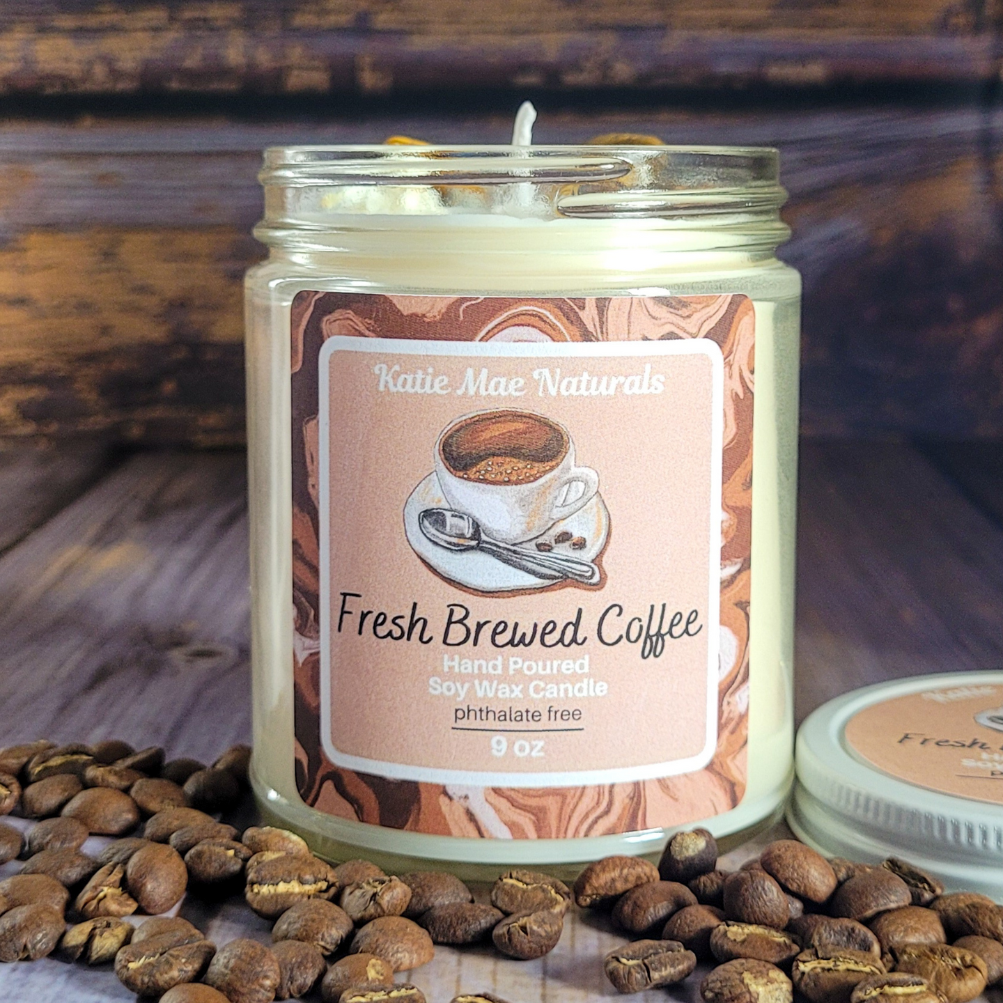 Fresh Brewed Coffee Soy Wax Candle - 9 oz
