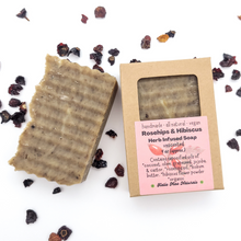 Load image into Gallery viewer, Rosehips and Hibisicus Herb Infused Soap - Unscented

