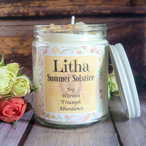 Litha summer solstice soy wax candle 