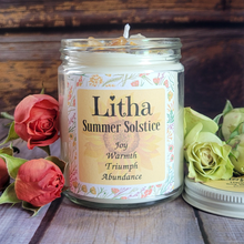 Load image into Gallery viewer, Litha Summer Solstice soy wax candle 
